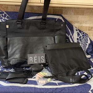 BEIS Black The Diaper Bag Set